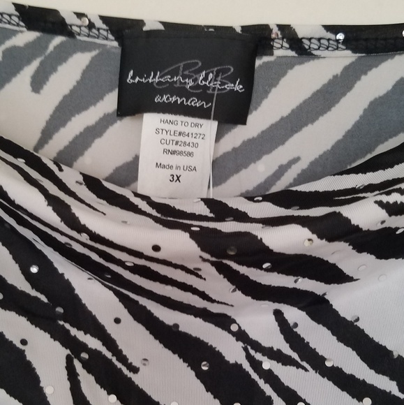 Brittany Black Womens Blouse Size 3X - Picture 2 of 4